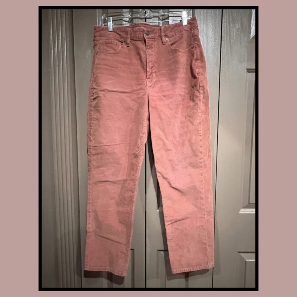 Rust-Colored Corduroy Mom Jeans